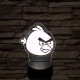 Angry Birds Red 7 színű 3D led lámpa