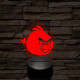 Angry Birds Red 7 színű 3D led lámpa