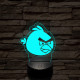 Angry Birds Red 7 színű 3D led lámpa