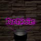 Angry Birds - BadPiggies logo felirat 7 színű 3D led lámpa