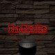 Angry Birds - BadPiggies logo felirat 7 színű 3D led lámpa
