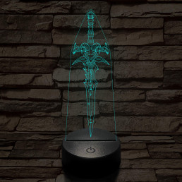 World of Warcraft ősi jégkard 7 színű 3D led lámpa
