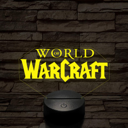 World of Warcraft logo 7 színű 3D led lámpa
