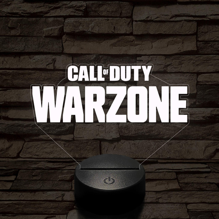 Call of Duty Warzone logo 7 színű 3D led lámpa