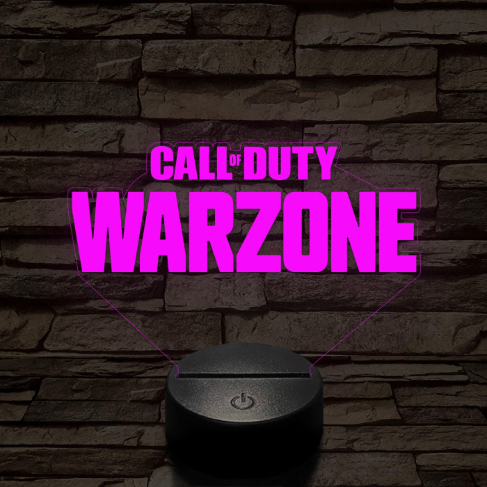 Call of Duty Warzone logo 7 színű 3D led lámpa