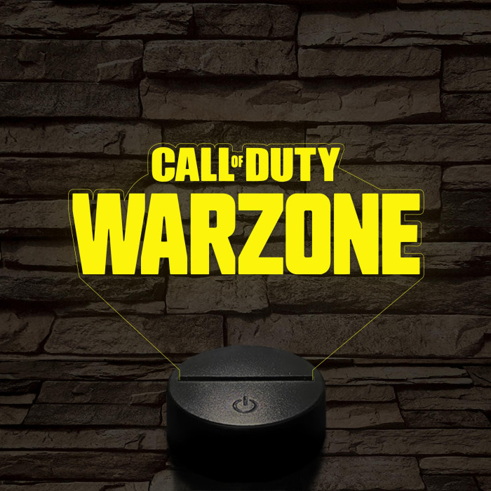 Call of Duty Warzone logo 7 színű 3D led lámpa