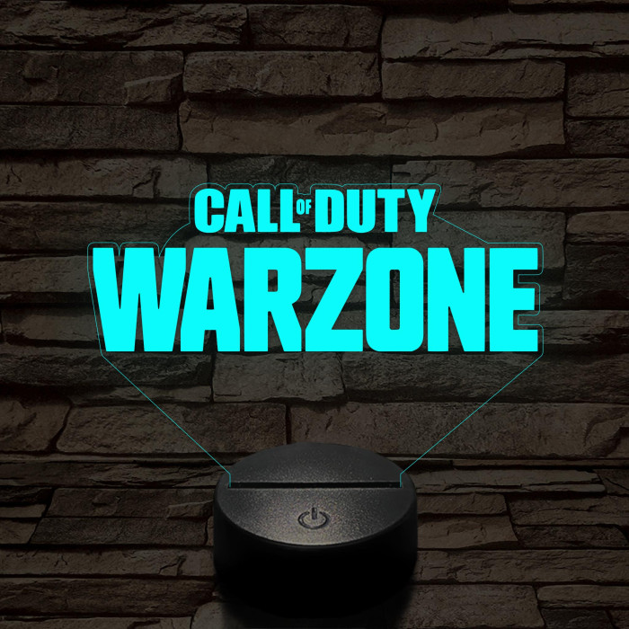 Call of Duty Warzone logo 7 színű 3D led lámpa