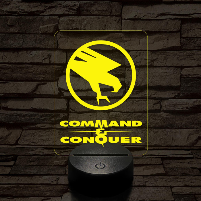 Command & Conquer GDI mintaválasztós 7 színű 3D led lámpa