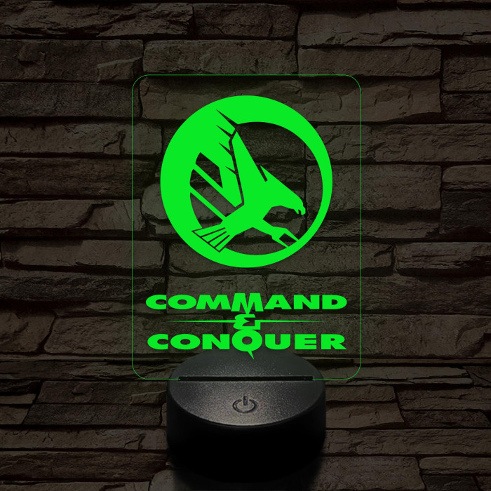Command & Conquer GDI mintaválasztós 7 színű 3D led lámpa
