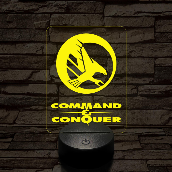Command & Conquer GDI mintaválasztós 7 színű 3D led lámpa