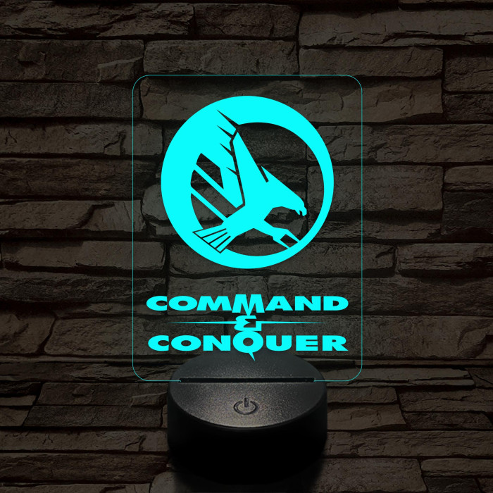 Command & Conquer GDI mintaválasztós 7 színű 3D led lámpa