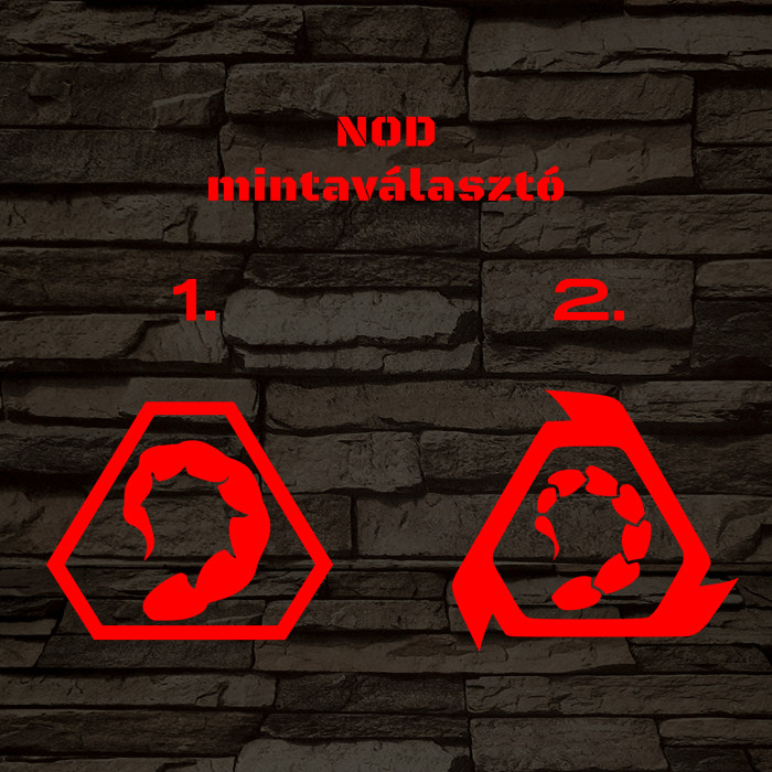 Command & Conquer NOD mintaválasztós 7 színű 3D led lámpa