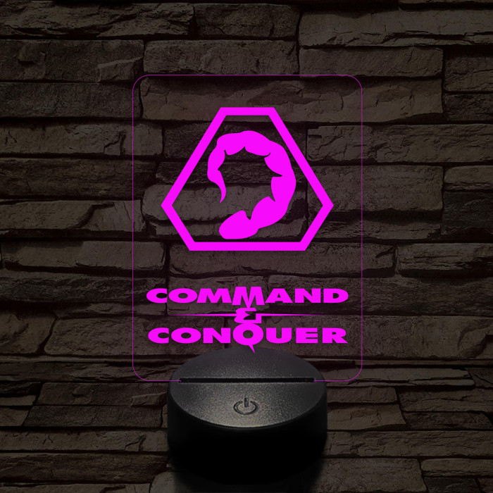 Command & Conquer NOD mintaválasztós 7 színű 3D led lámpa