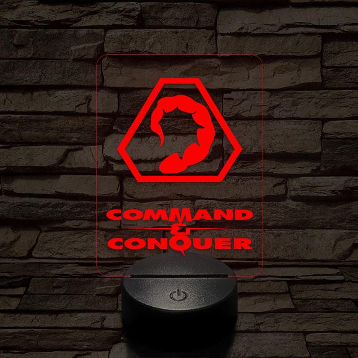Command & Conquer NOD mintaválasztós 7 színű 3D led lámpa