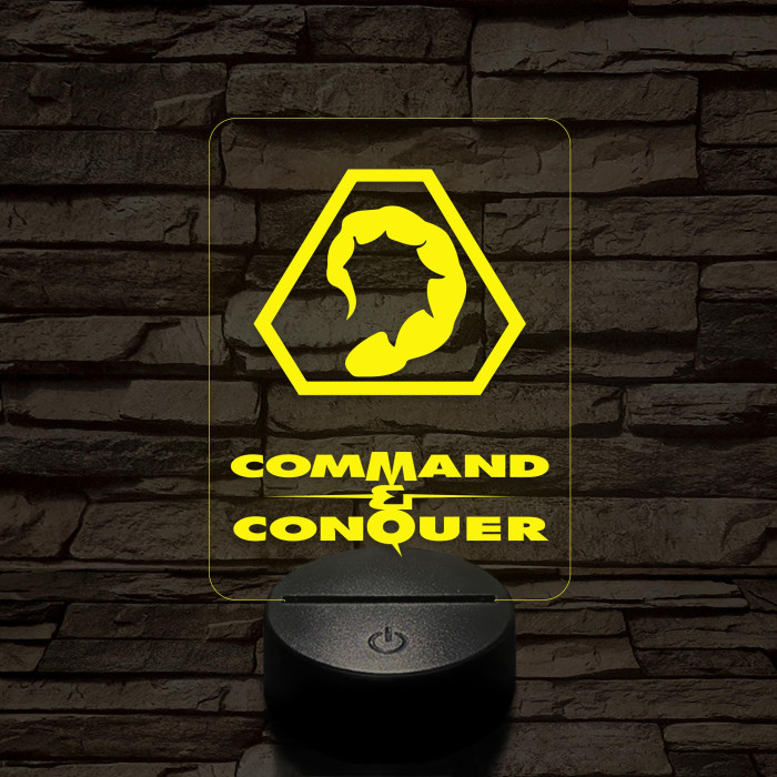 Command & Conquer NOD mintaválasztós 7 színű 3D led lámpa