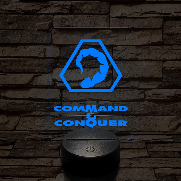Command & Conquer NOD mintaválasztós 7 színű 3D led lámpa