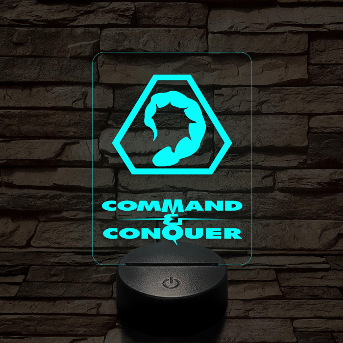 Command & Conquer NOD mintaválasztós 7 színű 3D led lámpa