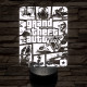 GTA V 7 színű 3D led lámpa