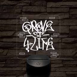 GTA Grove Street graffiti 7 színű 3D led lámpa