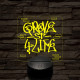 GTA Grove Street graffiti 7 színű 3D led lámpa