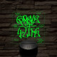 GTA Grove Street graffiti 7 színű 3D led lámpa