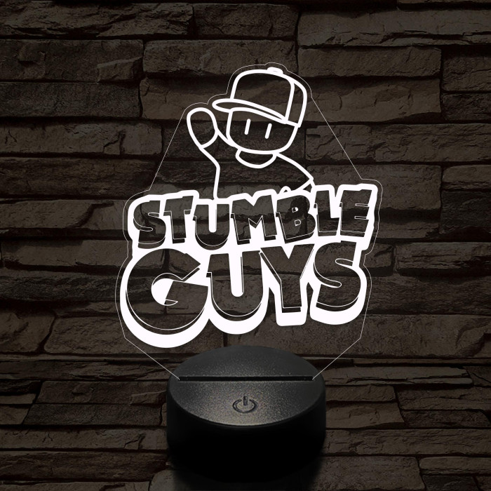 Stumble Guys logo 7 színű 3D led lámpa