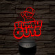 Stumble Guys logo 7 színű 3D led lámpa