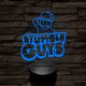 Stumble Guys logo 7 színű 3D led lámpa