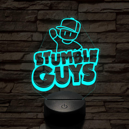 Stumble Guys logo 7 színű 3D led lámpa
