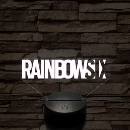 RainbowSix logo 7 színű 3D led lámpa