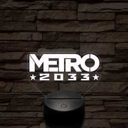 METRO 2033 logo 7 színű 3D led lámpa