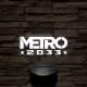 METRO 2033 logo 7 színű 3D led lámpa