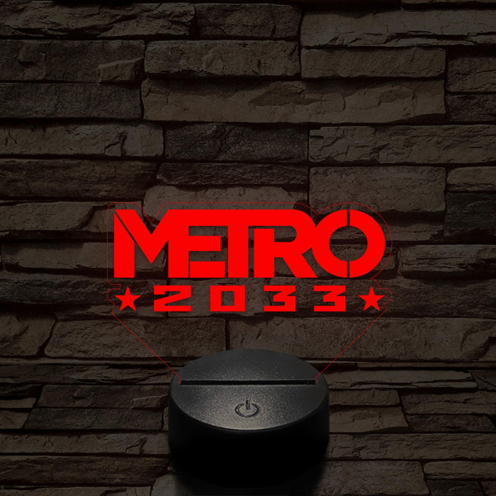 METRO 2033 logo 7 színű 3D led lámpa