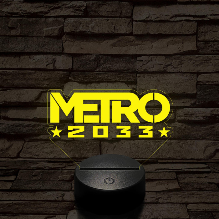 METRO 2033 logo 7 színű 3D led lámpa