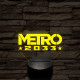 METRO 2033 logo 7 színű 3D led lámpa