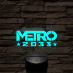 METRO 2033 logo 7 színű 3D led lámpa