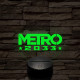 METRO 2033 logo 7 színű 3D led lámpa