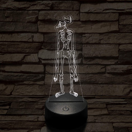 SCP Siren Head 7 színű 3D led lámpa