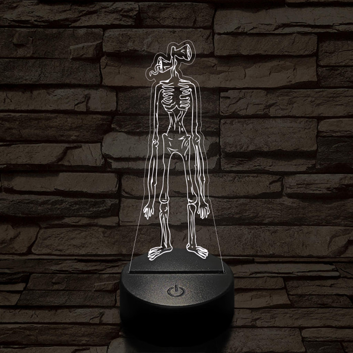 SCP Siren Head 7 színű 3D led lámpa