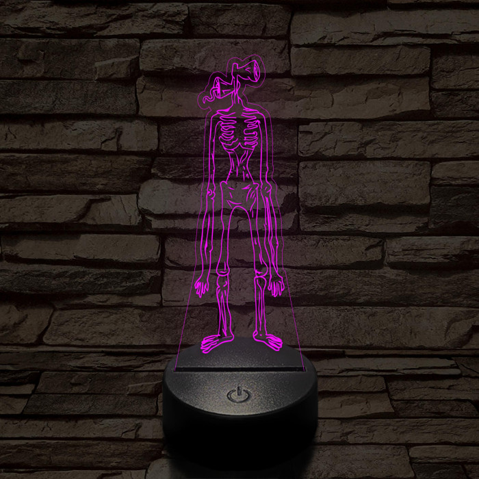 SCP Siren Head 7 színű 3D led lámpa