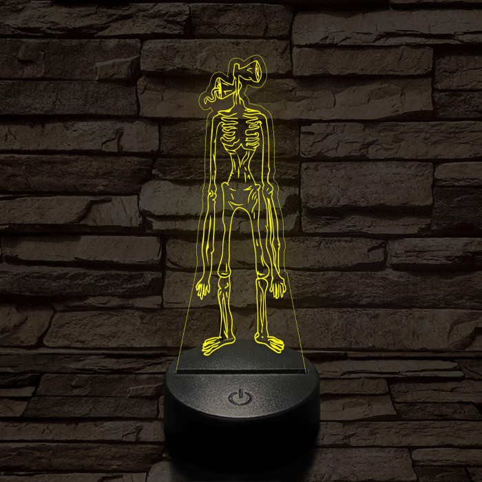 SCP Siren Head 7 színű 3D led lámpa