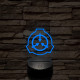 SCP 7 színű 3D led lámpa