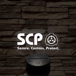 SCP logo 7 színű 3D led lámpa