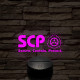 SCP logo 7 színű 3D led lámpa