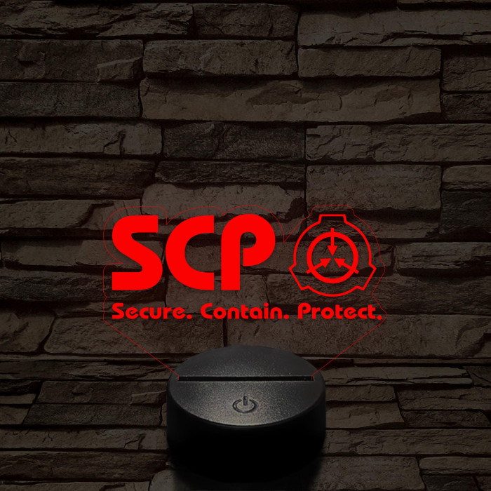 SCP logo 7 színű 3D led lámpa