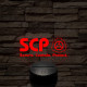 SCP logo 7 színű 3D led lámpa