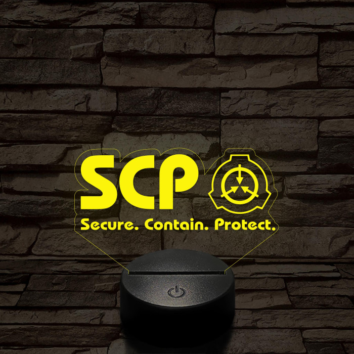 SCP logo 7 színű 3D led lámpa