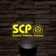 SCP logo 7 színű 3D led lámpa
