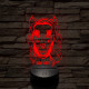 SCP-1471 Skull dog 7 színű 3D led lámpa