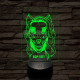 SCP-1471 Skull dog 7 színű 3D led lámpa